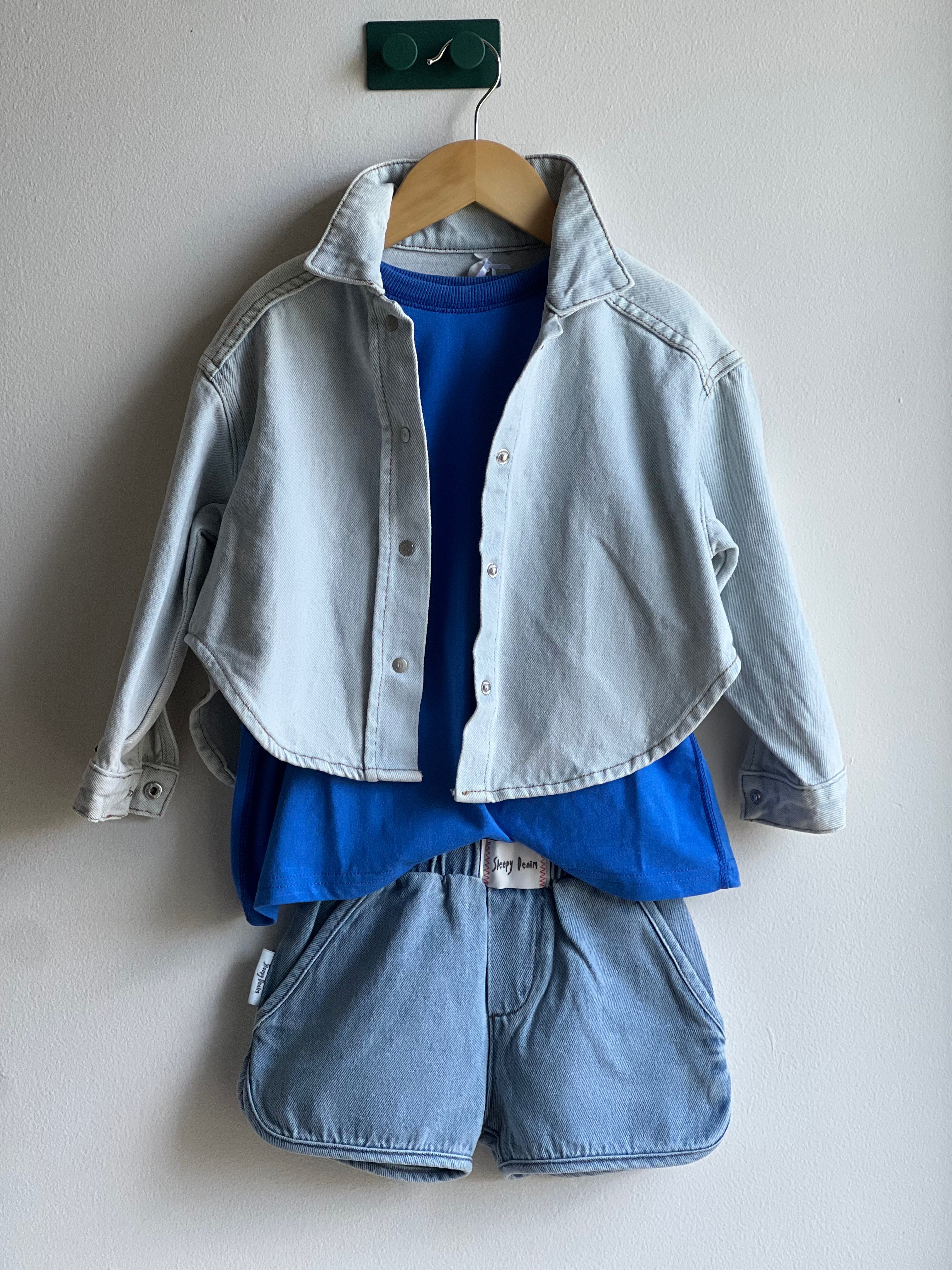 Cloud wash denim deals jacket