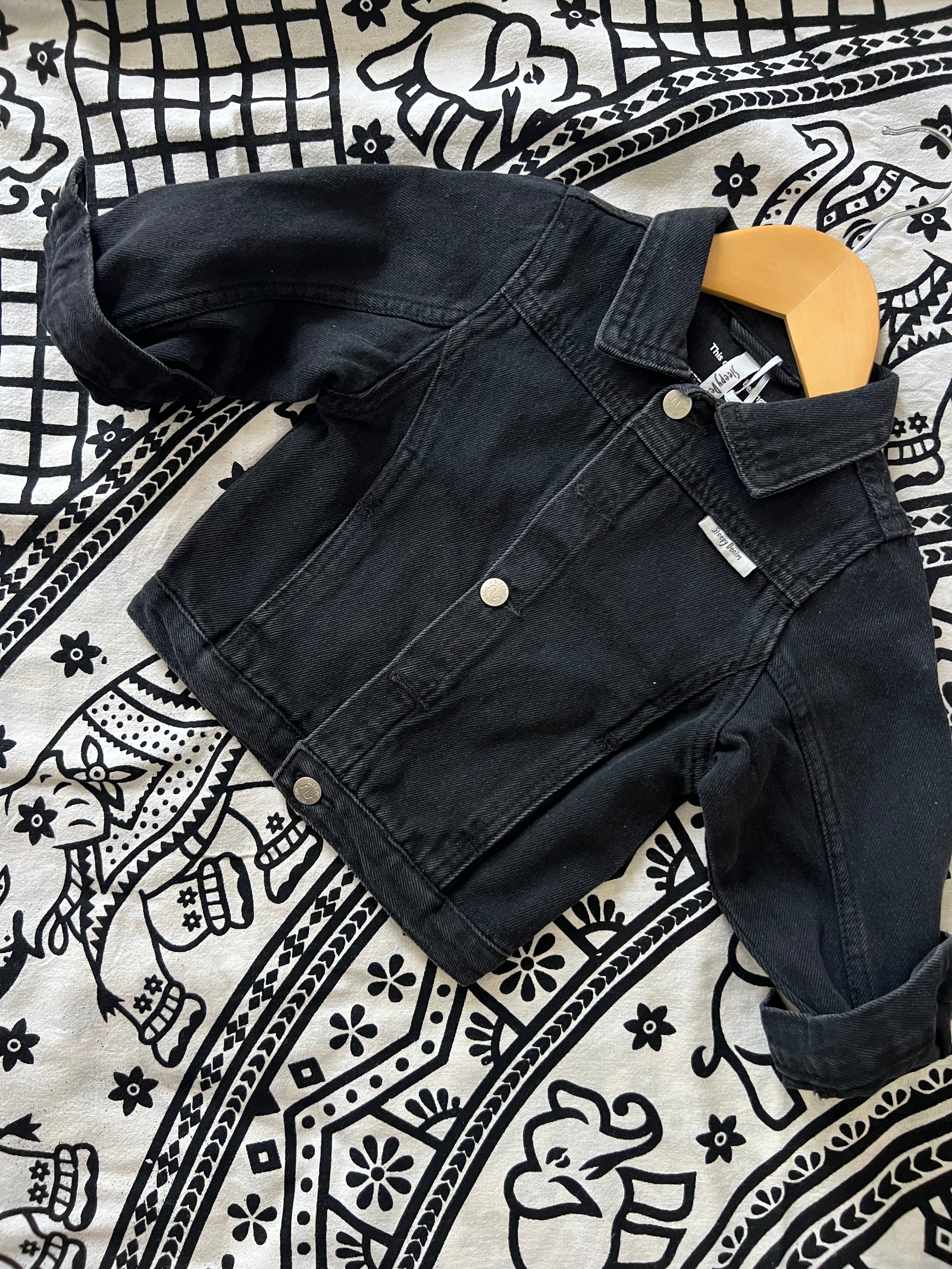 Baby girl hotsell black denim jacket